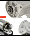 Close-up of Ford Starter Motor Compatible With F150 F250 F350 Super Duty Beefed Up 1999 To 2013 12V CW 12T design details