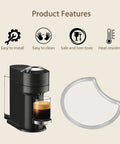 Water Tank Lid Replacement for Vertuo Next Coffee Machine Fits Krups XN910 Series Easy Install Durable Plastic Cap shown with coffee maker