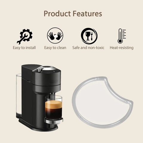 Water Tank Lid Replacement for Vertuo Next Coffee Machine Fits Krups XN910 Series Easy Install Durable Plastic Cap shown with coffee maker