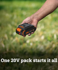 Cordless Reciprocating Saw And Jigsaw Powerhouse 20V Tool Includes Four Multi Material Blades, handheld battery pack.