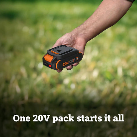 Cordless Reciprocating Saw And Jigsaw Powerhouse 20V Tool Includes Four Multi Material Blades, handheld battery pack.