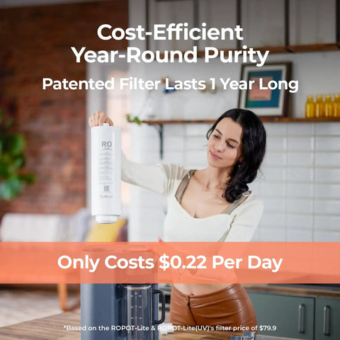 Replacement Filter For Countertop Reverse Osmosis System RO100ROPOTLite Easy Install Long Lasting Cartridge For Fresh Tasting Water Saves You Money Fits Most Countertop RO Units Chlorine And Sediment Reduction BPA Free