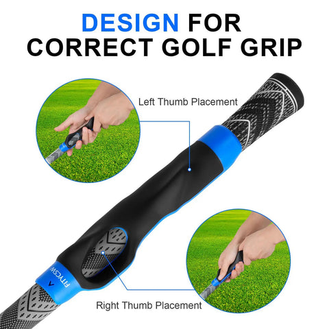 Right Handed Golf Grip Trainer For Golfers, Swing Training Aid To Improve Hand Position, Grip Pressure And Tempo with thumb placement