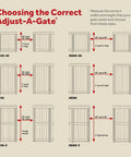 Diagram showing sizes for Heavy Duty Full Frame Gate Kit with Steel Hardware and Patented Truss Cable System for various openings.