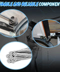 Garage Door Parts Installation Bundle Kit For 16 By 7 Feet Overhead Doors With brackets cables hinges rollers screws bearings and bolts