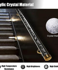 Hella Durable Clear Acrylic Stair Handrail With Sharp Gold Stainless Steel Brackets And Grippy Non Slip Surface For Indoor Outdoor Wall Mount featuring heightened clarity.