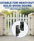 Beefy 6mm Steel Heavy Duty Gate Hinges Two-Pack displayed on outdoor wood gate