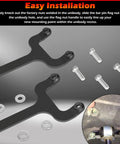 Heavy Duty Rear Bar Pin Flag Nut Kit To Swap Out Busted Shock Mounts On Your Ride Fits 1984 To 2001 Jeep Cherokee XJ 4WD 2WD with bolts and washers.