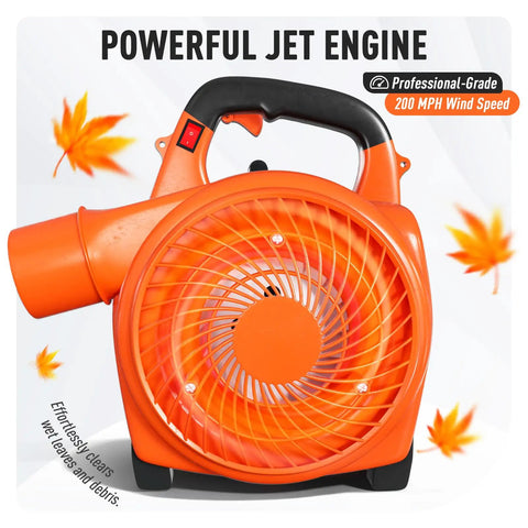 Gas Powered Handheld Leaf Blower 28cc Two Stroke With 475 CFM 200 MPH Wind Lightweight Yet Mighty