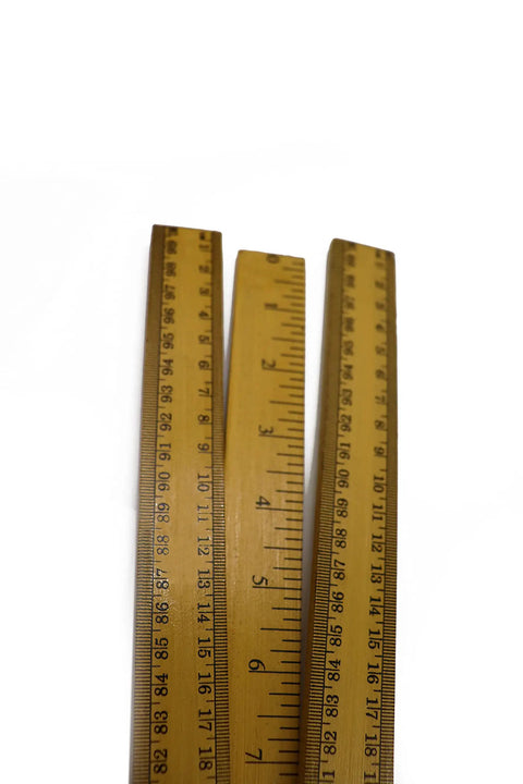 Pack Of 10 39 Inch Wood Double Sided Meter Sticks Yardstick Ruler With 100 Centimeters And 39 Inch Scales Thick Durable Wood Construction No Metal Edge Ideal For School DIY Projects Home Workshop, close-up of wooden rulers