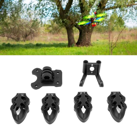 FPV Quadcopter Mounting Base Kit With 3D Printed Motor And Antenna Mounts For FPV Drones Black durable mounts set outdoors