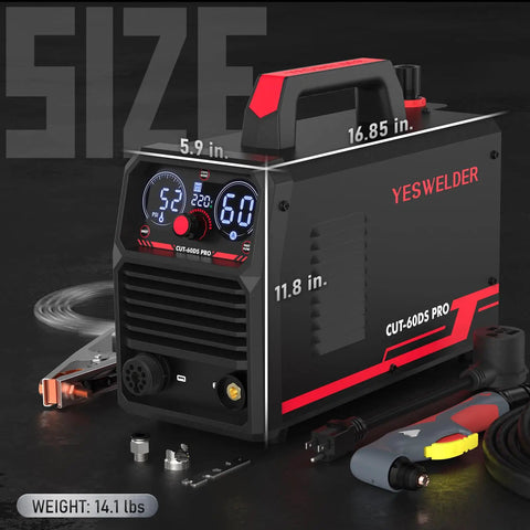 60 Amp Plasma Cutter With Blowback Start And Non Touch Pilot Arc Digital Display DC Inverter Dual Voltage 110 220V
