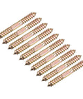 Workhorse Grade Double Ended Self Tapping Thread Hanger Bolts 12 Pack 10X80MM Carbon Steel Wood Joinery Fasteners, 80mm length.