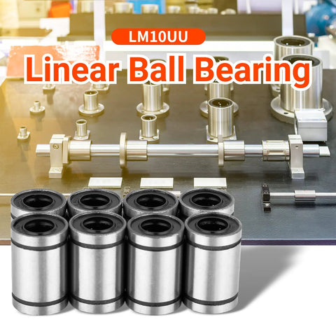 8-piece LM10UU linear bearings for 3D printers and CNC