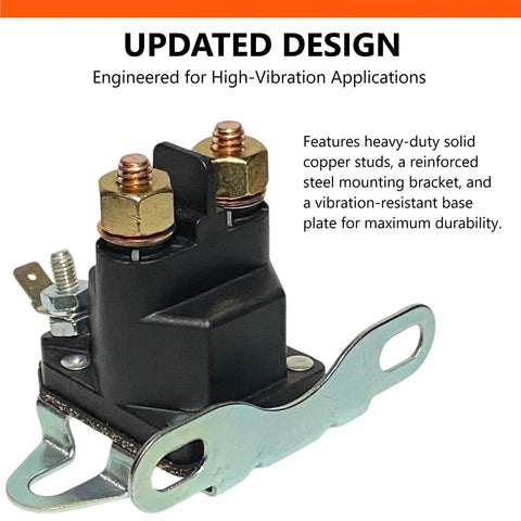 Direct Fit 12V Starter Solenoid Drop In Replacement For Bad Boy Zero Turn Mowers Trombetta OEM 852-1251-210-50 with copper studs