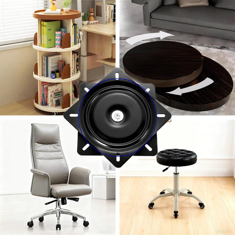 6 Inch Beefy Heavy Duty Swivel Plate With Solid Ball Bearing Ring And Full Ball Design for bar stools and chairs