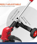 Adjustable Support Wheels For Weed Trimmer 26Mm And 28Mm on a cutting tool; features height and position adjustments.