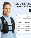 Unisex Hydration Vest With Adjustable Chest Straps, Lightweight Go-To Reflective Running Pack for Marathon, Trail Runs, Cycling, or Hiking