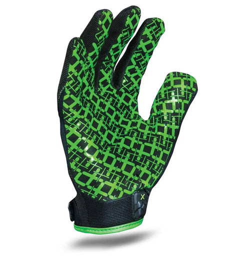 Exo Grip Work Gloves For Men Black And Green Non Slip Silicone Fused Palm Sweat Wipe Terry Cloth Durable Heavy Duty Hand Protection In Size Large Pack Of 1