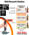 All In One Micro Soldering Station With 1000W BGA Hot Air Gun And 0 To 20V 0 To 3.5A Lab DC Power Supply Soldering Iron And Color Coded UI