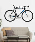 Heavy Duty Steel Bike Wall Mount Hanger For Garage Storage Foldable Arm Bike Rack Indoor Wall Mount Holder Fits Road And Mountain Bikes Adjustable Sturdy Up To 55 Lbs 2 Pack holding a bicycle in a living room
