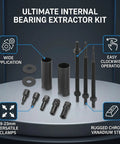 Thinking Process: internal bearing extractor kit, 9-23mm clamps, chrome vanadium steel puller tools