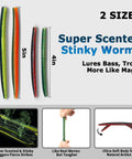 Pro Bass Fishing Wacky Rig Kit With 143 Piece Set Soft Plastic Worms in 4 and 5 inch sizes for bass and trout angling