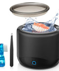 Ultrasonic Retainer Cleaner Machine For Dentures Mouth Guards Aligners Braces Toothbrush Heads And Jewelry 230ml pod with lid