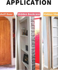 Hidden Bookcase Hinge Kit With Lock And Spring Latch For Secret Doors, 304 Stainless Steel Pivot Hinges With Cable, Built Tough, Heavy Duty 220lb Per Set, Fits Doors Over 40mm Thick, Under 800mm Wide, And Up To 2500mm High. Application for bookshelf, hidden bookcase, and hidden shelf door.