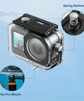 IPX8 Waterproof Dive Case For DJI Osmo Action 6 Built For Deep Sea Up To 70 Meters with spring buttons and GoPro mount