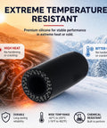 Solid Half Inch Silicone Hose End Plugs With Snug Quick Snap Clips For Vacuum Coolant Water Lines extreme temperature resistant silicone hose