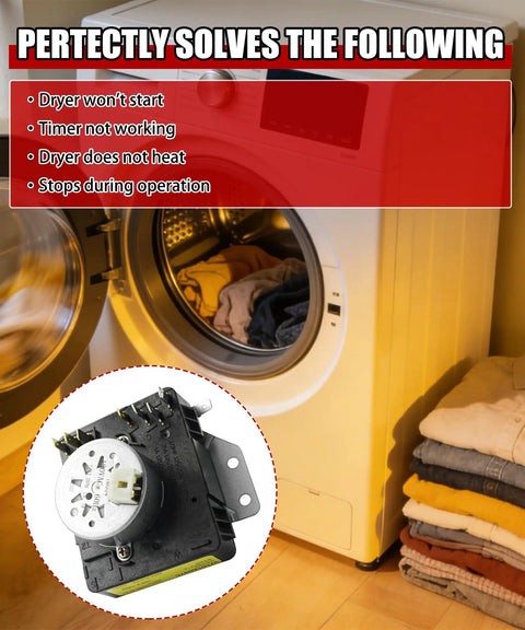 Dryer Timer Replacement Part W10185975 WPW10185975 Compatible With WGD4700YQ1 WGD4890XQ0 WGD4890XQ1 1481702 AP60 on dryer