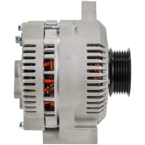 Side view of AL7534N Premium 100 Percent New 130 Amp Alternator for Ford Mustang, Thunderbird, Mercury Cougar Replacement