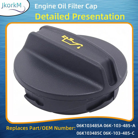 Engine Oil Fill Cap For Volkswagen Vehicles Fits Beetle CC Passat Jetta Tiguan 2.0L 2012-2017 Replaces OEM 06K-103-485-C