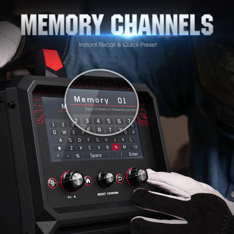 Firstess SP200 6 In 1 MIG TIG Flux Core Welder with LCD display memory channels