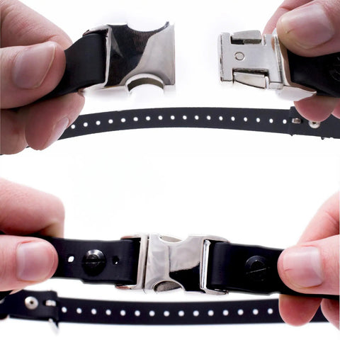 Connecting buckle of 3-4 Inch Biothane Bungee Dog Training Collar Strap For Educator Receivers ME-300 ET-300 ET-400 EZ-900