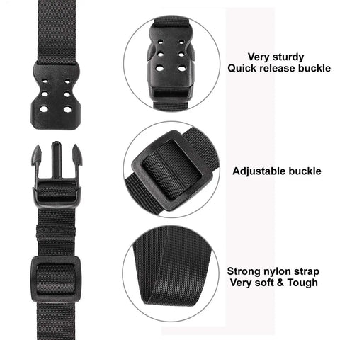 40 Inch Quick Release Nylon Straps With Buckles Adjustable And Beefy Heavy Duty Tie Down Straps UV And Wear Resistant Durable Black 4 Pack