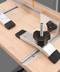 Track Slider Kit Aluminum Alloy Woodworking Guide Rail With Double Section Contour Seamless T Slot on wooden surface