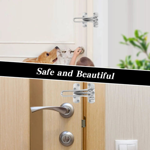 Six Pack Tough As Nails Heavy Duty Swing Bar Door Lock With Mounting Screws Zinc Alloy Security Latch for Interior Doors