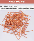 Pile of 2.0mm stud welding pins for car dent puller repair kit set of 600 copper coated iron pins durable flexible easy weld and grind off
