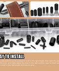 Must Have 496 Piece Vinyl Rubber End Cap Kit For Metal Tubing And Bolts in assorted sizes displayed in plastic box