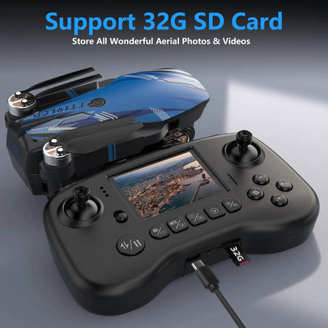 Foldable RC Mini Quadcopter With FPV HD Camera And 90 Degree Adjustable Lens Live Video Brushless Motors 270 Degree Obstacle Avoidance