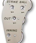 Stainless Steel Four Dial Umpire Indicator For Baseball And Softball Games Pro Grade With Brushed Finish Tracks Strikes Balls Outs And Innings Easy Read Dial Numbers Coach And Official Favorite Gear