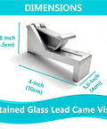 Professional Lead Came Stretcher And Vise Tool For Stained Glass Crafts with dimensions 1.8 inches by 4 inches.