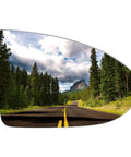 Passenger Side Mirror Replacement Glass For Volkswagen Golf Mk7 GTI R with mountain road reflection