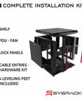Heavy Duty 9U Wall Mount Server Rack Cabinet With 19 Inch Mounting And 24 Inch Depth Rock Solid For switches routers and patch panels features a complete installation kit.