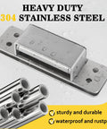 Hidden Door Hinge 4 Inch Two Pack 304 Stainless Steel Heavy Duty Beefy Invisible Hinge with water drops on surface