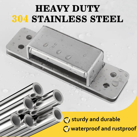 Hidden Door Hinge 4 Inch Two Pack 304 Stainless Steel Heavy Duty Beefy Invisible Hinge with water drops on surface