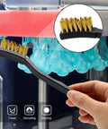 Copper wire brush from the 3D Printer Nozzle Cleaning Kit 13 Piece Set with 0.4mm cleaning needles, precision tweezers, for blockage removal.