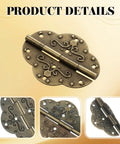 Antique Bronze Butterfly Cabinet Hinges With Mounting Screws For Wood Boxes And Jewelry Boxes, Dope Vintage Charm detail view
